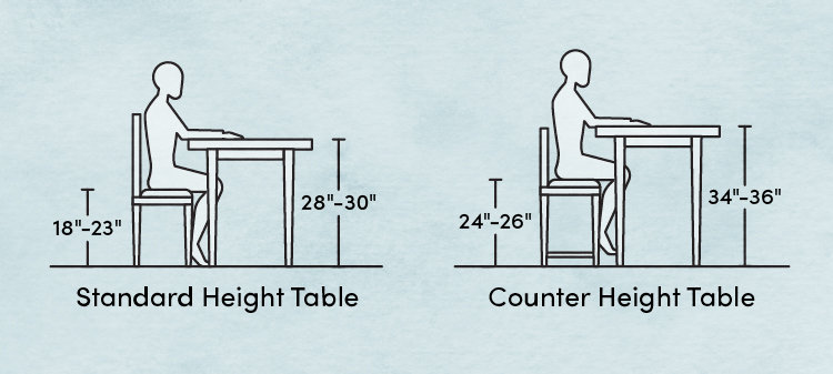 Dining chairs height sale